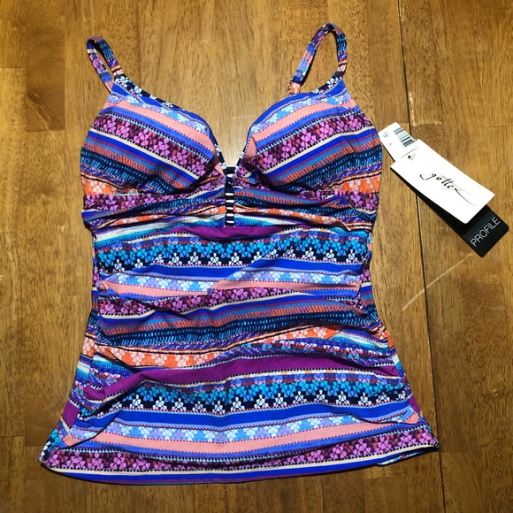 Profile By Gottex Cutout Front Multi Tankini Top 8 - Picture 2 of 11